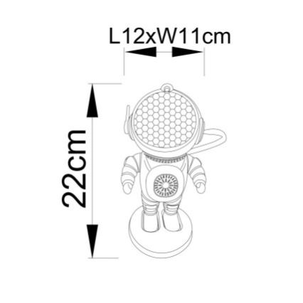 Globo - Lámpara de mesa LED RGB LED/6W/5V astronauta blanca