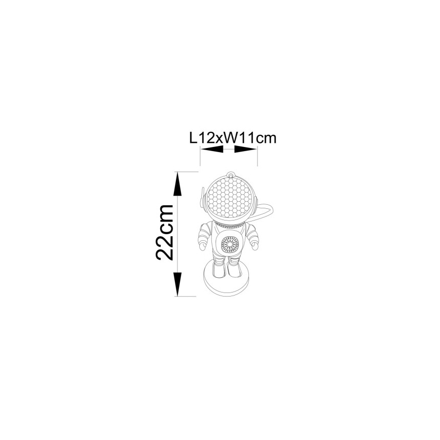 Globo - Lámpara de mesa LED RGB LED/6W/5V astronauta blanca