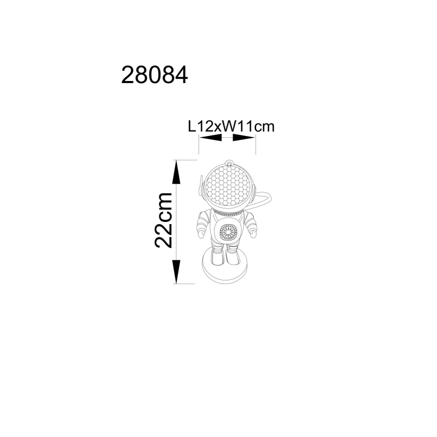 Globo - LED RGB Lámpara de mesa LED/6W/5V astronauta blanco
