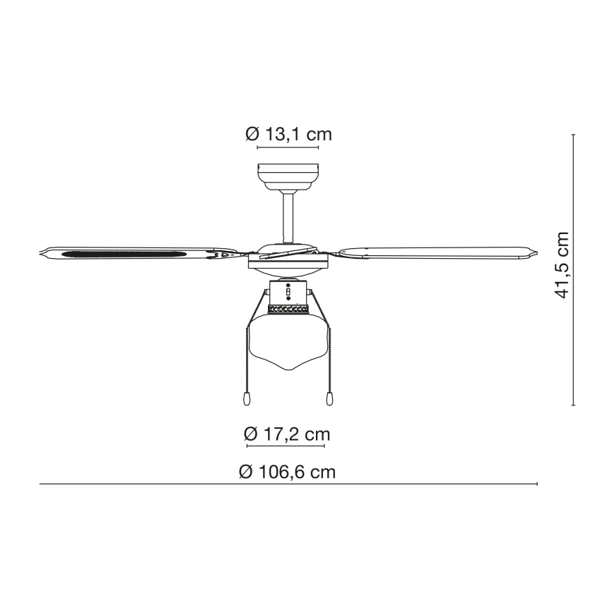 Globo - Ventilador de techo 1xE27/60W/230V