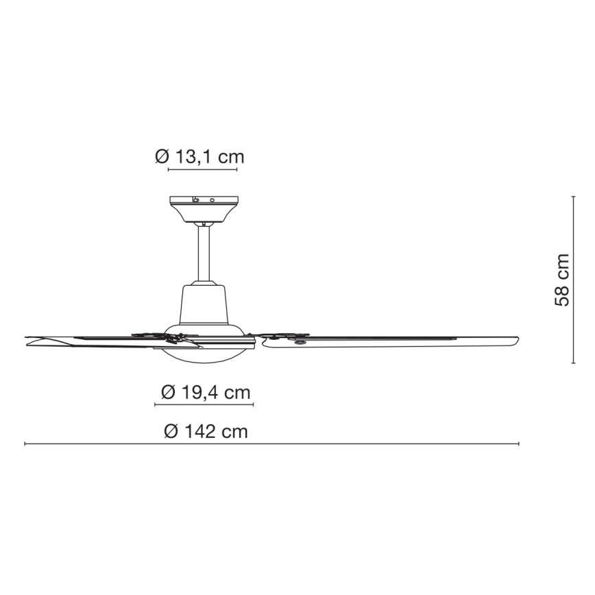 Globo - Ventilador de techo