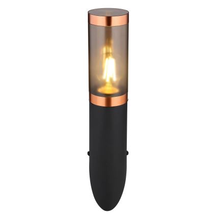 Globo - Aplique de exterior 1xE27/23W/230V IP44 negro/cobre