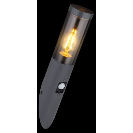 Globo - Aplique para exterior con sensor 1xE27/15W/230V IP44