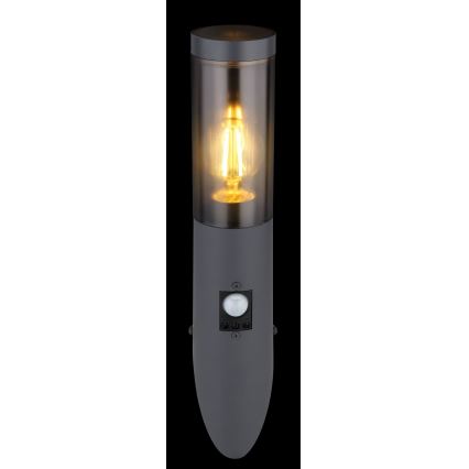Globo - Aplique para exterior con sensor 1xE27/15W/230V IP44