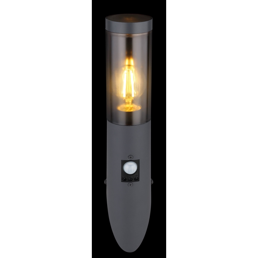 Globo - Aplique para exterior con sensor 1xE27/15W/230V IP44