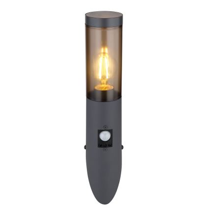 Globo - Aplique para exterior con sensor 1xE27/15W/230V IP44