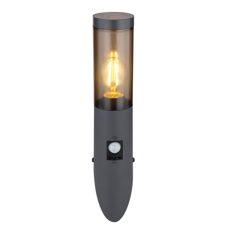 Globo - Aplique para exterior con sensor 1xE27/15W/230V IP44