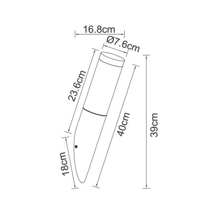 Globo - Aplique para exterior con sensor 1xE27/15W/230V IP44
