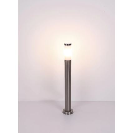 Globo - Lámpara de exterior 1xE27/23W/230V IP44 80 cm cromo brillante