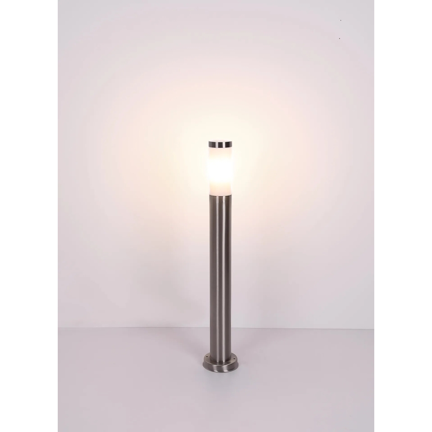Globo - Lámpara de exterior 1xE27/23W/230V IP44 80 cm cromo brillante