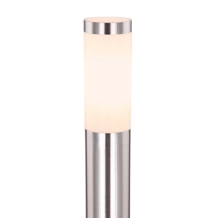 Globo - Lámpara de exterior 1xE27/23W/230V IP44 80 cm cromo brillante
