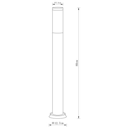 Globo - Lámpara de exterior 1xE27/60W/230V 80 cm IP44