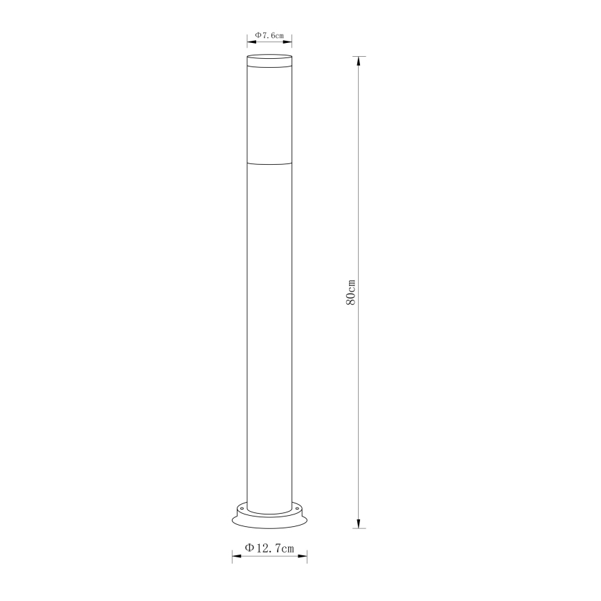 Globo - Lámpara de exterior 1xE27/60W/230V 80 cm IP44