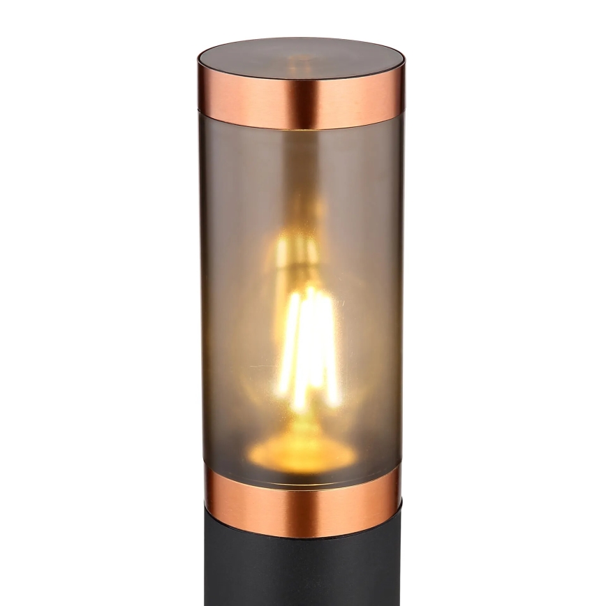 Globo - Lámpara de exterior 1xE27/23W/230V IP44 80 cm negro/cobre