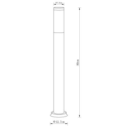 Globo - Lámpara de exterior 1xE27/23W/230V 80 cm IP44