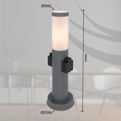 Globo 3158AK - Lámpara de exterior con 2 enchufes BOSTON 1xE27/23W/230V IP44