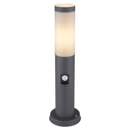 Globo - Lámpara de exterior con sensor 1xE27/60W/230V 45 cm IP44