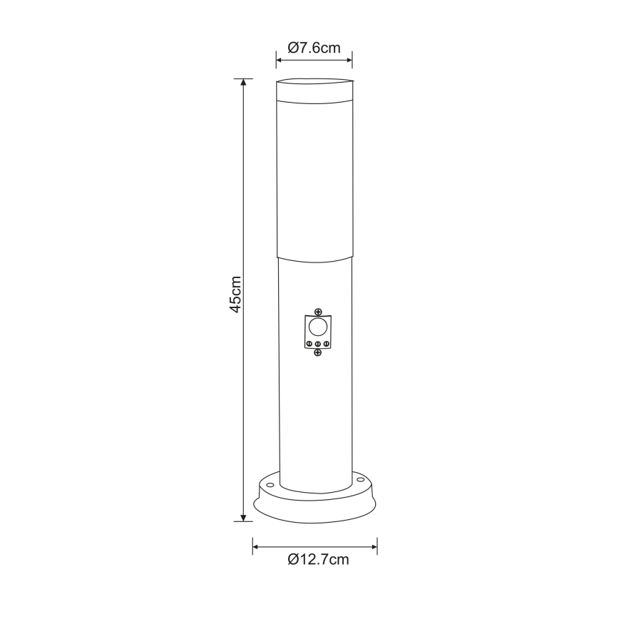 Globo - Lámpara exterior con sensor 1xE27/15W/230V 45 cm IP44