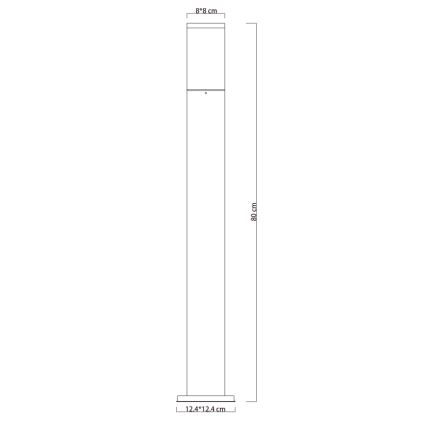 Globo - Lámpara exterior 1xE27/15W/230V 80 cm IP44
