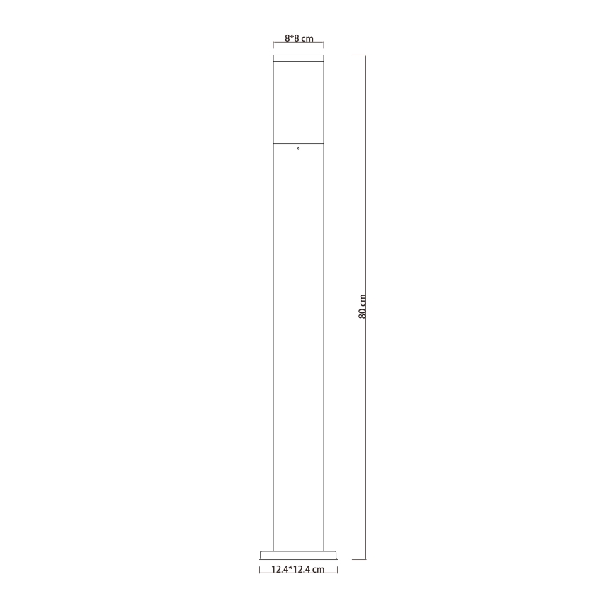 Globo - Lámpara exterior 1xE27/15W/230V 80 cm IP44