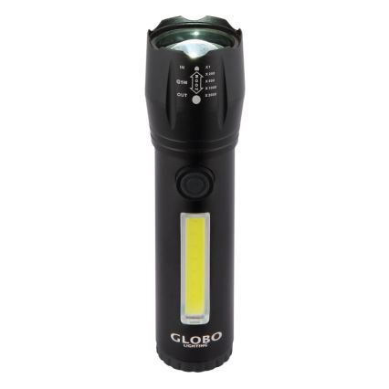 Globo - Linterna recargable LED LED/3W/5V + COB/3W 5500K 1200 mAh