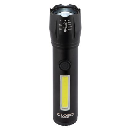Globo - Linterna recargable LED LED/3W/5V + COB/3W 5500K 1200 mAh
