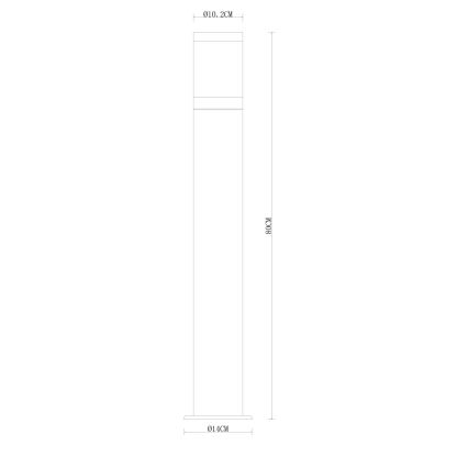 Globo - Lámpara de exterior 1xE27/60W/230V 80 cm IP44