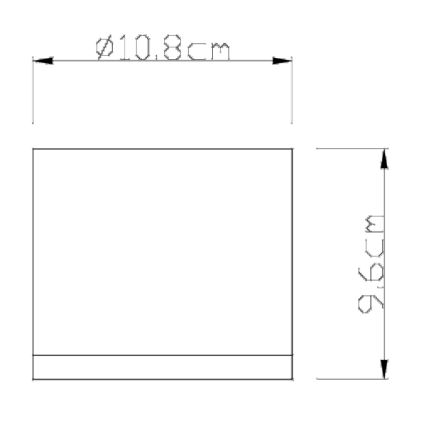 Globo - Plafón de exterior 1xGX53/11W/230V IP44