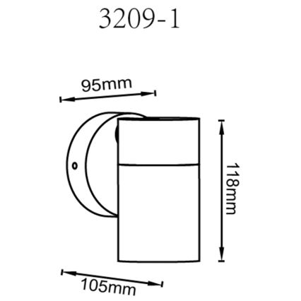 Globo - Foco de pared 1xGU10/35W/230V