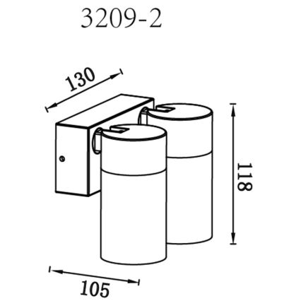 Globo - Foco de pared 2xGU10/35W/230V