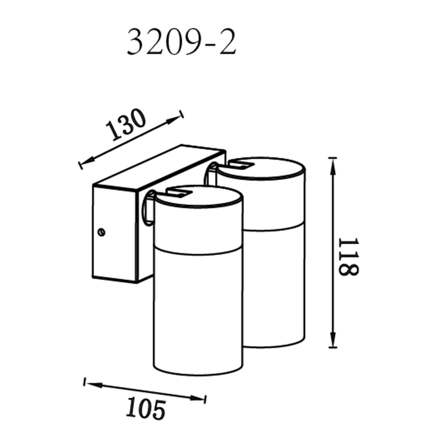 Globo - Foco de pared 2xGU10/35W/230V