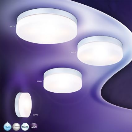 Globo - Lámpara de baño 1xE27/60W/230V diá. 18,4 cm IP44
