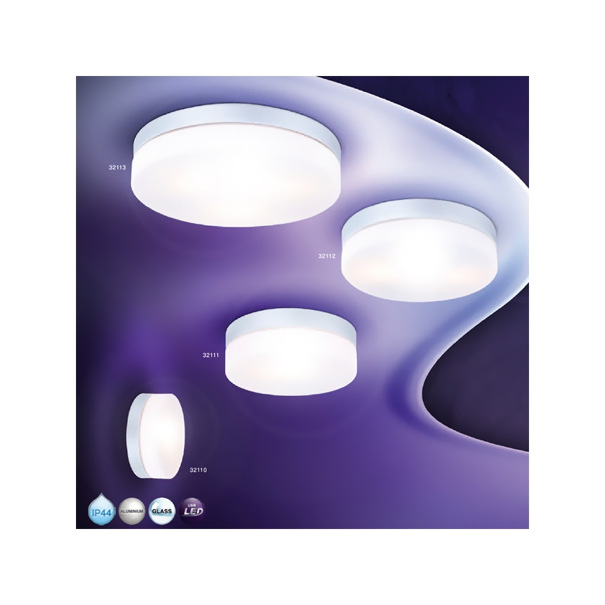 Globo - Lámpara de baño 1xE27/60W/230V diá. 18,4 cm IP44