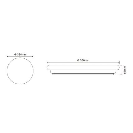 GLOBO 32118-24 - LED Plafón exterior DORI 1xLED/24W/230V IP54