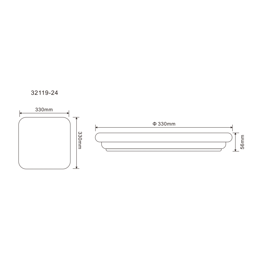 Globo - Plafón LED de exterior LED/24W/230V IP54
