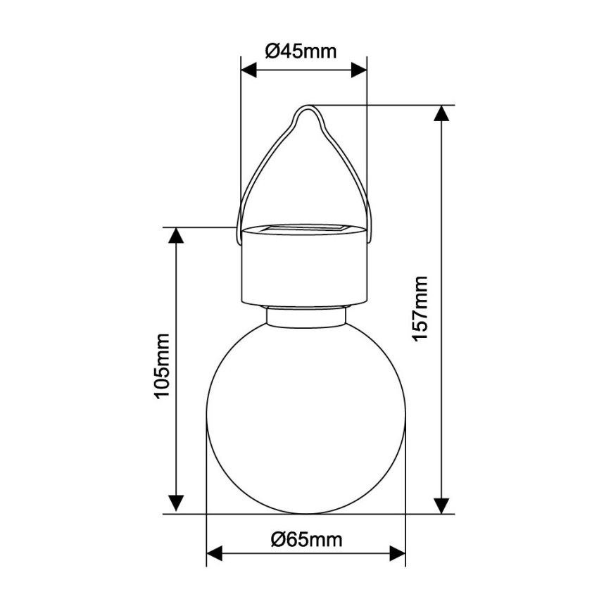Globo - Lámpara solar LED LED/0,05W/1,2V IP44