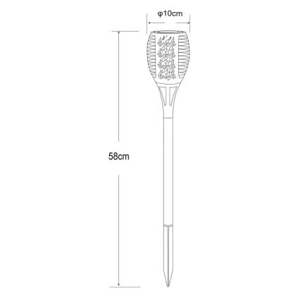 Globo - Lámpara solar LED 36xLED/0,1W/1,2V IP44