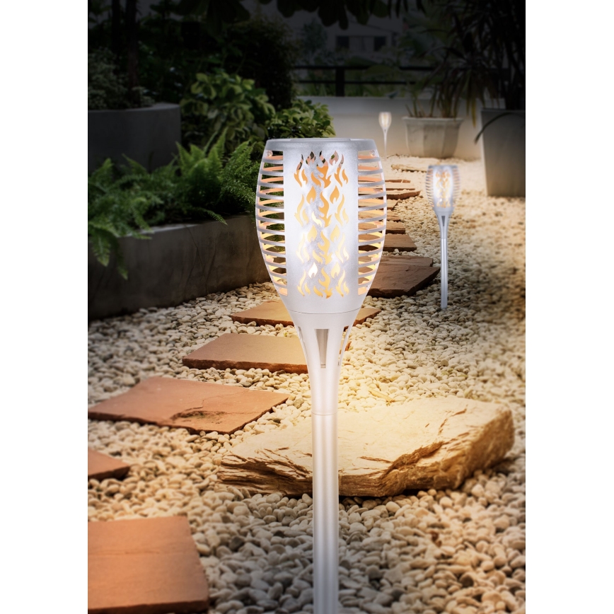 Globo - Lámpara solar LED LED/3,6W/3V 1800K IP44 cromo brillante