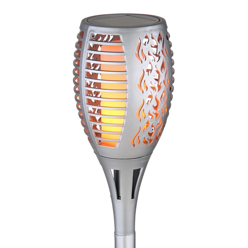 Globo - Lámpara solar LED LED/3,6W/3V 1800K IP44 cromo brillante