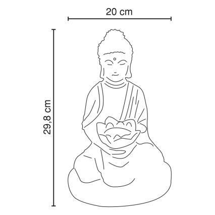 GLOBO - Iluminación solar LED LED/0,06W IP44 600 mAh