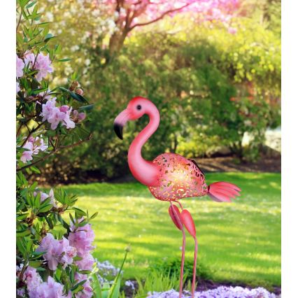 Globo - Lámpara solar LED/3V IP44 300 mAh en forma de flamenco