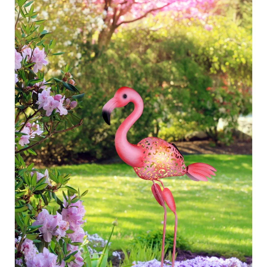 Globo - Lámpara solar LED/3V IP44 300 mAh en forma de flamenco