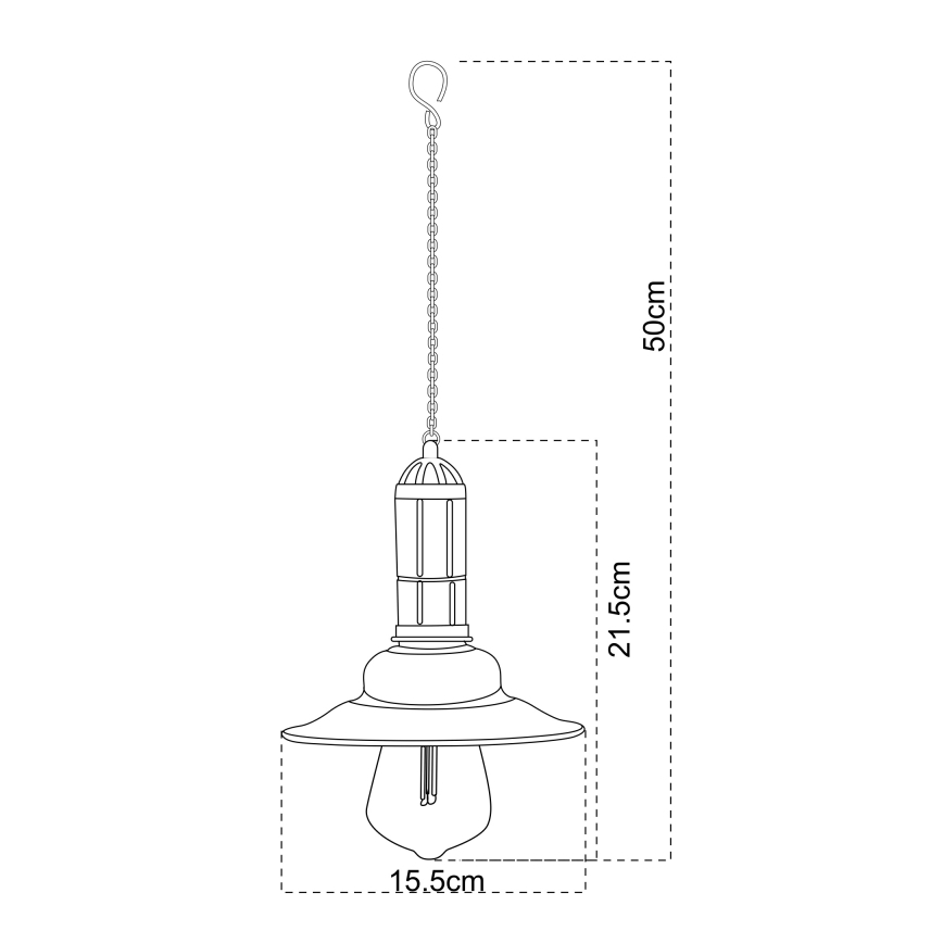 Globo - Lámpara colgante solar LED con cadena, 0,06 W / 1,2 V, IP44, 150 mAh