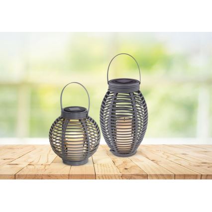 Globo - Lámpara solar LED LED/0,06W/3,2V IP44 200 mAh ratán