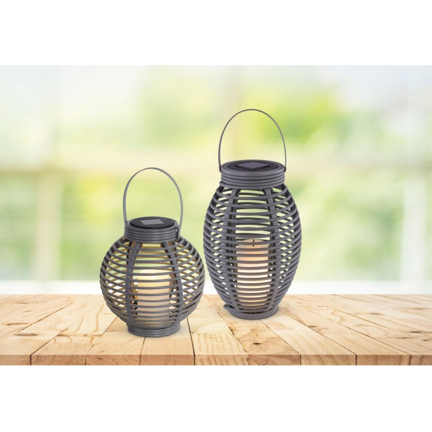 Globo - Lámpara solar LED LED/0,06W/3,2V IP44 200 mAh ratán