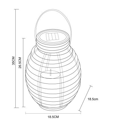 Globo - Lámpara solar LED LED/0,06W/3,2V IP44 200 mAh ratán