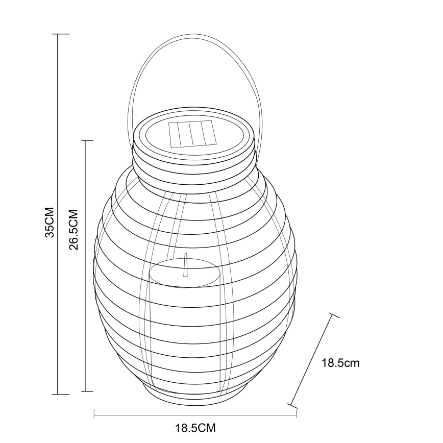 Globo - Lámpara solar LED LED/0,06W/3,2V IP44 200 mAh ratán
