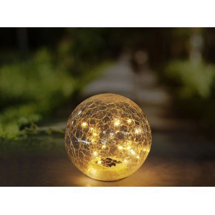 Globo - Lámpara solar LED 20xLED/0,06W/3,2V diá. 19,5 cm IP44 600 mAh