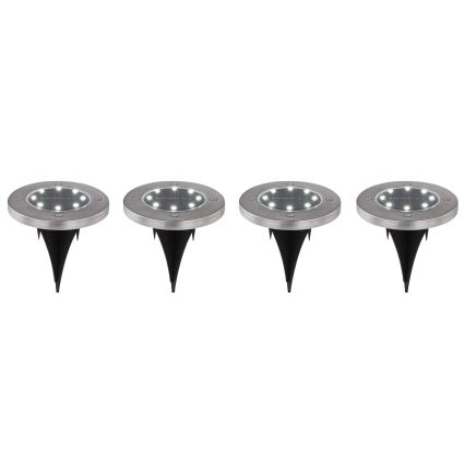 Globo - SET 4x Lámpara solar LED LED/0,1W/3V IP44 300 mAh