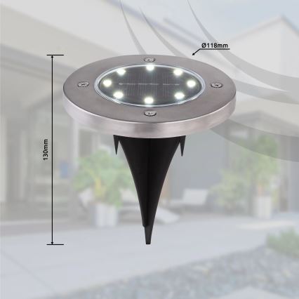 Globo - SET 4x Lámpara solar LED LED/0,1W/3V IP44 300 mAh
